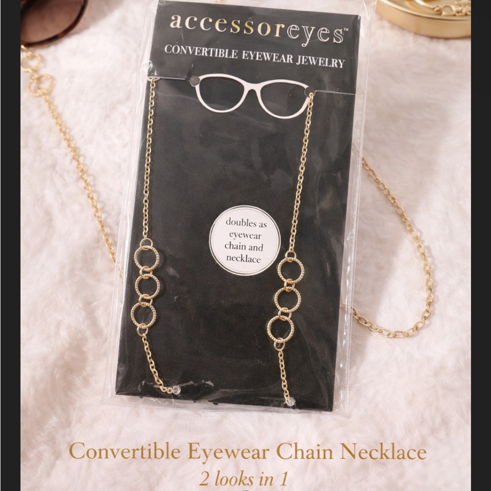 NEW Accessoreyes Convertible Eyewear Chain Necklace | Gold